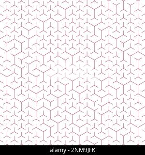 Hexagonal Maze generative pattern illustration Stock Vector