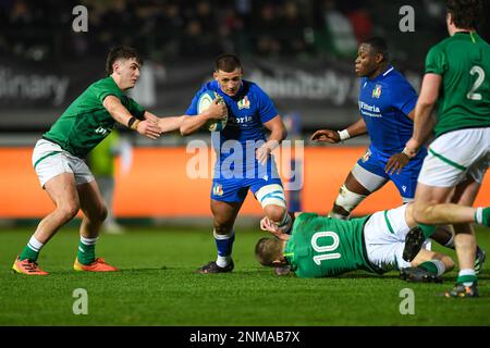 Treviso, Italy. 24th Feb, 2023. Nicola Bozzo of Italy U20 during U20 - Italy vs Ireland, Rugby Six Nations match in Treviso, Italy, February 24 2023 Credit: Independent Photo Agency/Alamy Live News Stock Photo