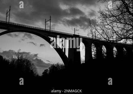 Isernia, Molise, Italy. Santo Spirito railway bridge. View Stock Photo