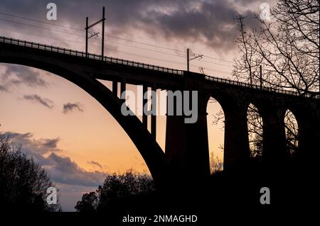 Isernia, Molise, Italy. Santo Spirito railway bridge. View Stock Photo