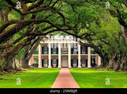 Oak Alley Historic Plantation, Vacherie,St.James Parish,  New Orleans ,Louisiana United States,USA Stock Photo