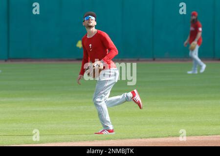 Philadelphia Phillies shortstop Trea Turner throws to first after fielding  a ground ball against the Houston Astros during the eighth inning of a  baseball game Friday, April 28, 2023, in Houston. (AP