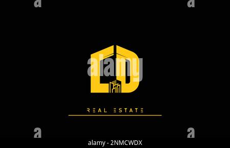 Real Estate letters Initials Monogram logo CD , DC Stock Vector