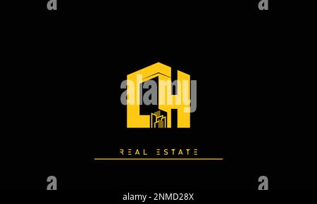 Real Estate letters Initials Monogram logo CH , HC Stock Vector