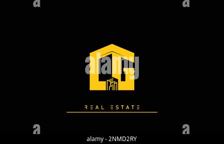 Real Estate letters Initials Monogram logo CG , GC Stock Vector