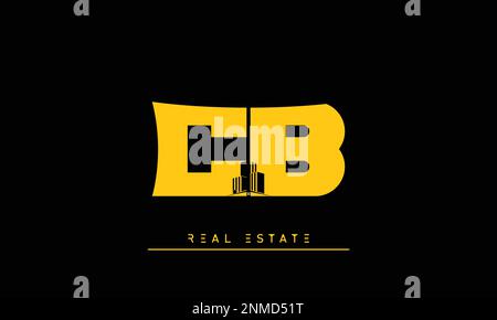 Real Estate letters Initials Monogram logo CB , BC Stock Vector