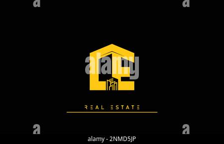 Real Estate letters Initials Monogram logo CE , EC Stock Vector