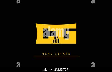 Real Estate letters Initials Monogram logo CG , GC Stock Vector