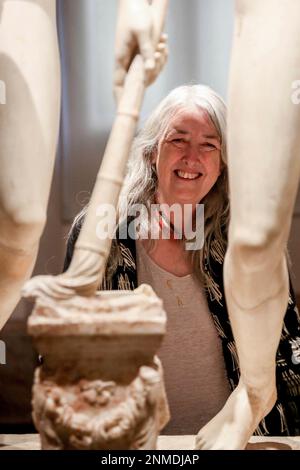 Historian Mary Beard poses during an interview for her new book 'Twelve ...