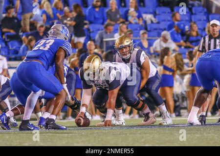 MEMPHIS, TN - OCTOBER 14: Navy Midshipmen quarterback Tai Lavatai (1) waits  for the snap during the game between the Memphis Tigers and the Navy  Midshipmen on October 14, 2021, at Liberty