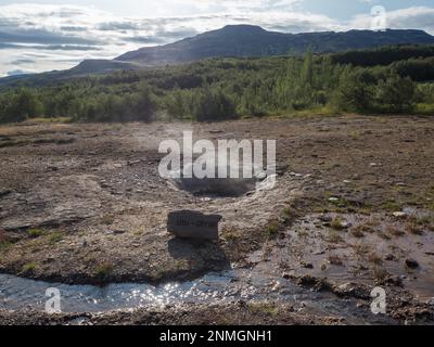 Litli Geysir, Haukadalur Geothermal Area, Geysir, Iceland Stock Photo