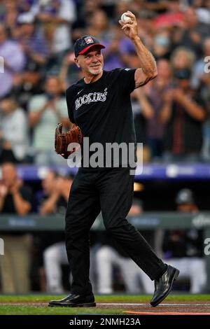 Donna Szczepanski listens as her boyfriend, Larry Walker, speaks Wednesday,  Sept. 8, 2021, in Cooperstown, N.Y., where he was inducted into the  Baseball Hall of Fame. (AP Photo/Hans Pennink Stock Photo - Alamy