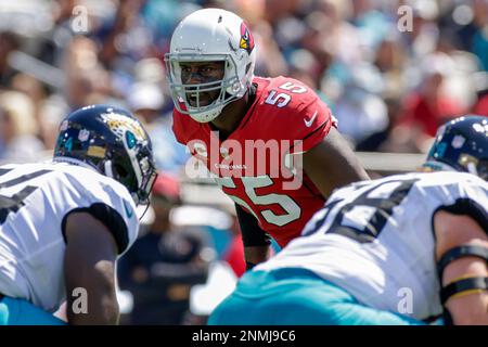 Arizona Cardinals wide receiver Antoine Wesley (84) runs a route during the  second half of an NFL football game against the Jacksonville Jaguars,  Sunday, Sept. 26, 2021, in Jacksonville, Fla. The Cardinals