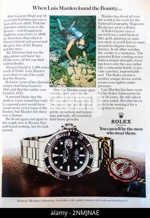 Rolex on sale submariner advertisement