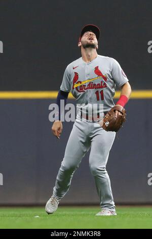 MILWAUKEE, WI - SEPTEMBER 03: St. Louis Cardinals left fielder Tyler O'Neill  (27) runs the bases during a game between the Milwaukee Brewers and the St  Louis Cardinals at American Family Field