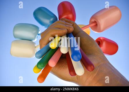 Bouquet of Tulips Sculpture in Paris, France Stock Photo