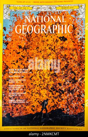 National Geographic magazine cover March 1975 Stock Photo