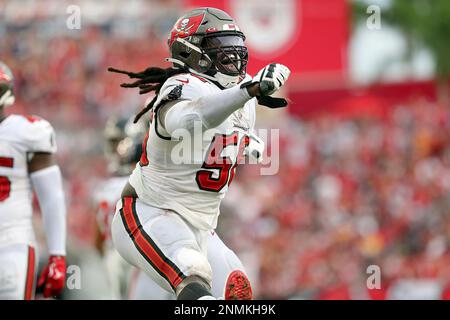 Tampa Bay Buccaneers nose tackle Vita Vea (50) warms up before an NFL  football game against the New Orleans Saints, Sunday, Oct. 31, 2021, in New  Orleans. (AP Photo/Tyler Kaufman Stock Photo - Alamy