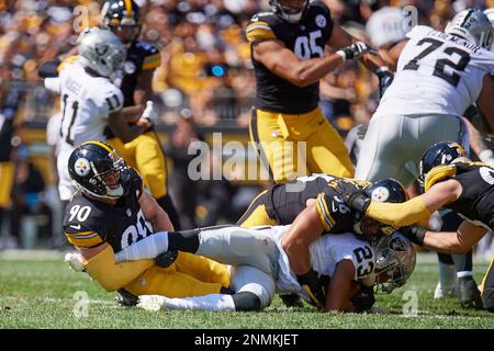 Las Vegas Raiders running back Josh Jacobs (28) walks off the field after  training camp on Wednesday, Aug 18, 2021, in Thousand Oaks, Calif. (Dylan  St Stock Photo - Alamy