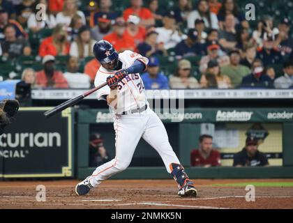 Houston Astros center fielder George Springer's haircut during the