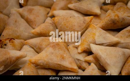 Samosas fresh oven baked Stock Photo