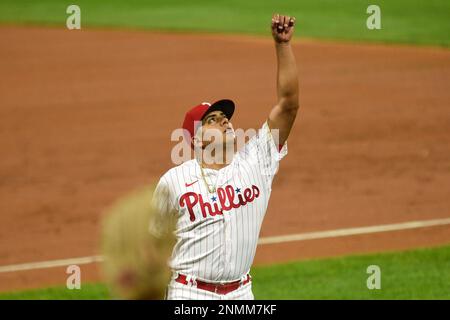 Philadelphia Phillies starting pitcher Ranger Suarez in action during a  baseball game, Saturday, Sept. 10, 2022, in Philadelphia. The Phillies won  8-5. (AP Photo/Chris Szagola Stock Photo - Alamy