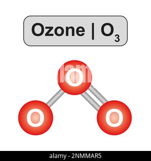Ozone molecule, illustration Stock Photo