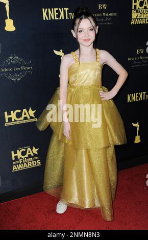 Beverly Hills, CA. 24th Feb, 2023. Violet McGraw at arrivals for Hollywood Critics Association's Film Awards - HCAs, Beverly Wilshire Hotel, Beverly Hills, CA February 24, 2023. Credit: Elizabeth Goodenough/Everett Collection/Alamy Live News Stock Photo