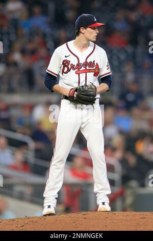 ATLANTA, GA – APRIL 07: Atlanta pitcher Max Fried (54) accepts the