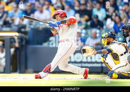 MILWAUKEE, WI - SEPTEMBER 06: Philadelphia Phillies starting pitcher Zack  Wheeler (45) during the first game of a three game series between the  Milwaukee Brewers and the Philadelphia Phillies on September 6