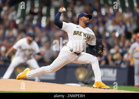 MILWAUKEE, WI - SEPTEMBER 03: Milwaukee Brewers starting pitcher