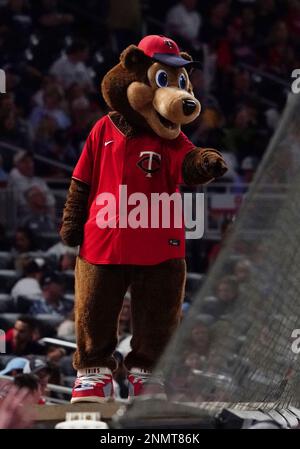 Minnesota Twins right fielder Matt Wallner (38) celebrates a team victory  with first basemen Joey Gallo (13) during a MLB regular season game between  Stock Photo - Alamy