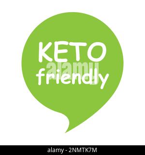 keto friendly diet healthy food label icon vector for graphic design, logo, website, social media, mobile app, UI illustration Stock Vector
