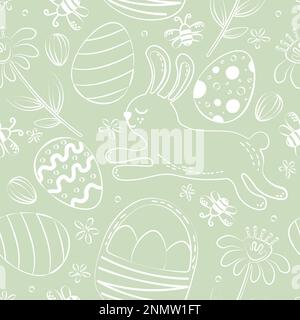 easter green pattern in traditional ornaments vector Stock Vector