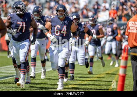 Chicago Bears offensive tackle Alex Leatherwood (72) during an NFL football  game Sunday, Nov. 13, 2022, in Chicago. (AP Photo/David Banks Stock Photo -  Alamy