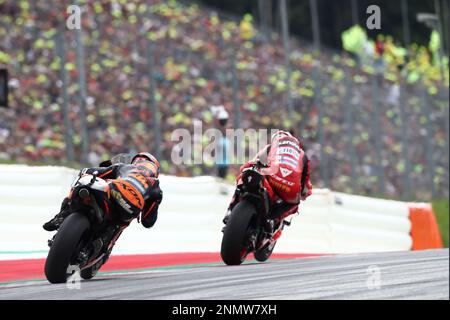 Red Bull KTM Factory Racing's Brad Binder won the Austrian MotoGP. Second  was Ducati's Francesco Bagnaia followed by Pramac Racing's Jorge Martín in  third. Brad Binder won the Austrian MotoGP in wet-weather conditions at the Red  Bull Ring in ...