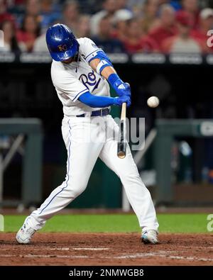 Aug 13, 2021: St. Louis Cardinals left fielder Tyler O'Neill (27) records  an out at Kauffman Stadium in Kansas City, MO. Cardinals defeated the  Royals 6-0. Jon Robichaud/CSM Stock Photo - Alamy