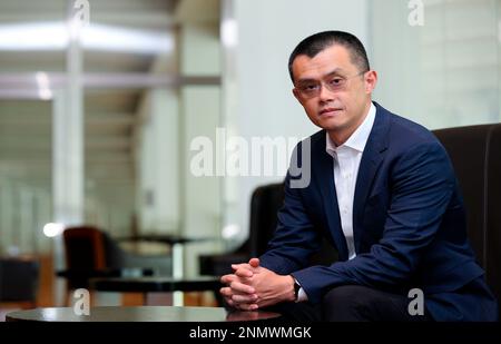 Binance founder and chief executive Zhao Changpeng, photographed on 12 July 2021. (Singapore Press via AP Images)