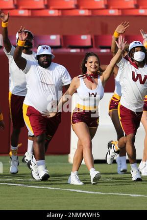 Washington Commanders punter Tress Way (5) punts the ball during an NFL  football practice at FedEx Field, Saturday, Aug. 6, 2022, in Landover, Md.  (AP Photo/Alex Brandon Stock Photo - Alamy