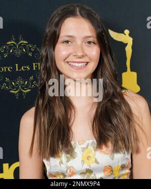 Keeley Karsten arrives at the 2023 HCA Film Awards held at the Beverly