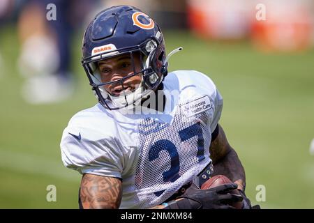 CHICAGO, IL - AUGUST 21: Chicago Bears cornerback Teez Tabor (37) runs in  action during a preseason game between the Chicago Bears and the Buffalo  Bills on August 21, 2021 at Soldier