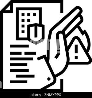 responsive crisis management line icon vector illustration Stock Vector ...