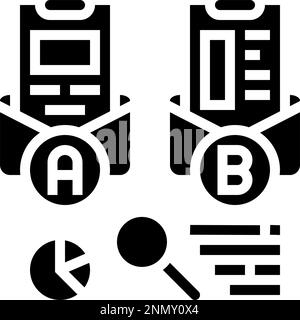 Split Test icon. Monochrome sign from graphic design collection ...