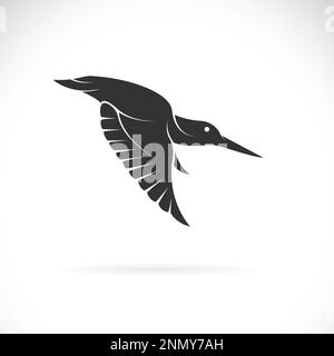 Vector of kingfisher design on white background. Easy editable layered vector illustration. Bird. Wild animals. Stock Vector