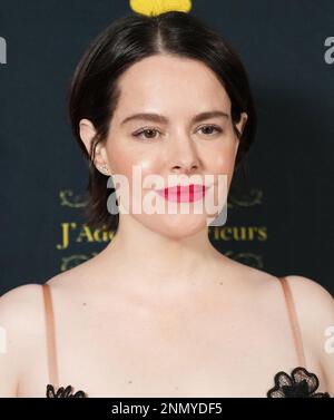 Emily Hampshire arrives at the 2023 HCA Film Awards held at the Beverly