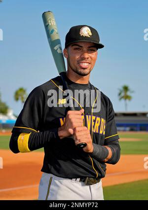 Montverde Academy Eagles Justin Colon (3) throws to first base during a  game against the IMG Academy Ascenders on April 8, 2021 at IMG Academy in  Bradenton, Florida. (Mike Janes/Four Seam Images