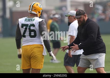 ASHWAUBENON, WI - JULY 31: Green Bay Packers safety Darnell Savage Jr.,  (26) laughs during 2021 Training Camp at Ray Nitschke Field on July 31,  2021 in Ashwaubenon, WI. (Photo by Larry