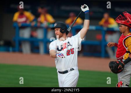 Todd Frazier (25) of Team U.S.A. celebrates during the 2021 WBSC Baseball  America Qualifier at Clover Park on Saturday, June 5, 2021 in Port St.  Lucie, Florida (Tom DiPace via AP Stock Photo - Alamy