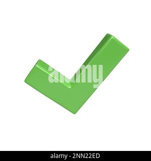 Yes confirmed approved ok correct sign 3d icon render illustration ...