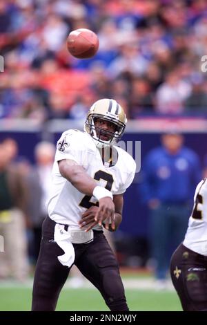 30 Sep 2001: Aaron Brooks of the New Orleans Saints during the Saints 21-13  loss to the New York Giants at Giants Stadium in East Rutherford, New Jersey.  (Icon Sportswire via AP Images Stock Photo - Alamy